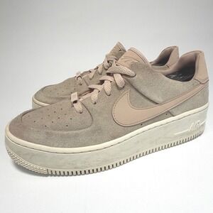 Nike Air Force 1 Low Suede Taupe Beige Women's 9.5 AR5339-207